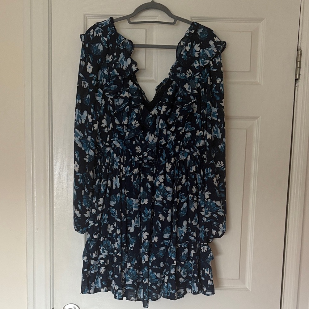 Floral Ruffle Long Sleeve Dress